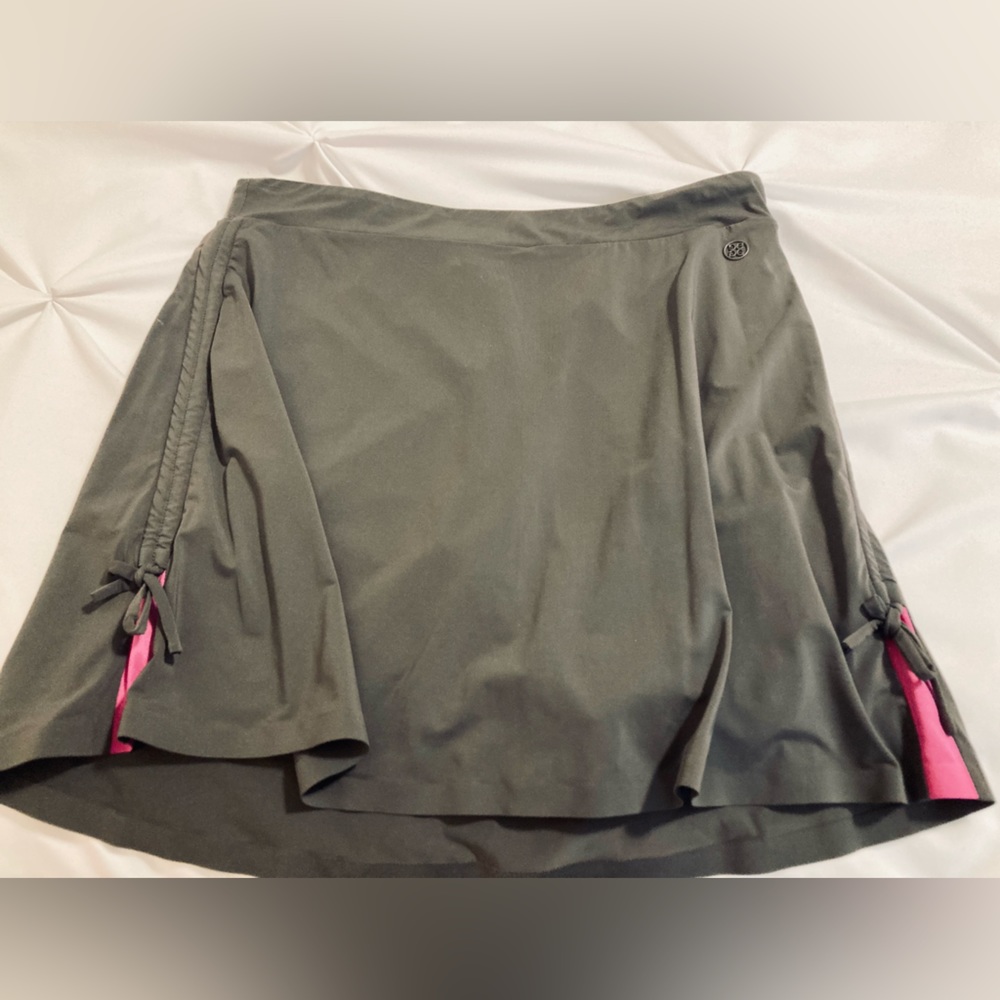 G/Fore Ruched Charcoal Gray Skort-Small